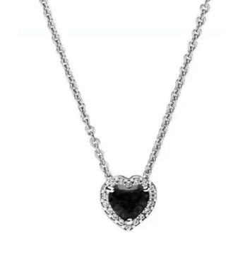 Collar modelo Pandora Corazón Brillante Plata