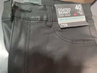 Pantalones Skinny Negro Talla 40
