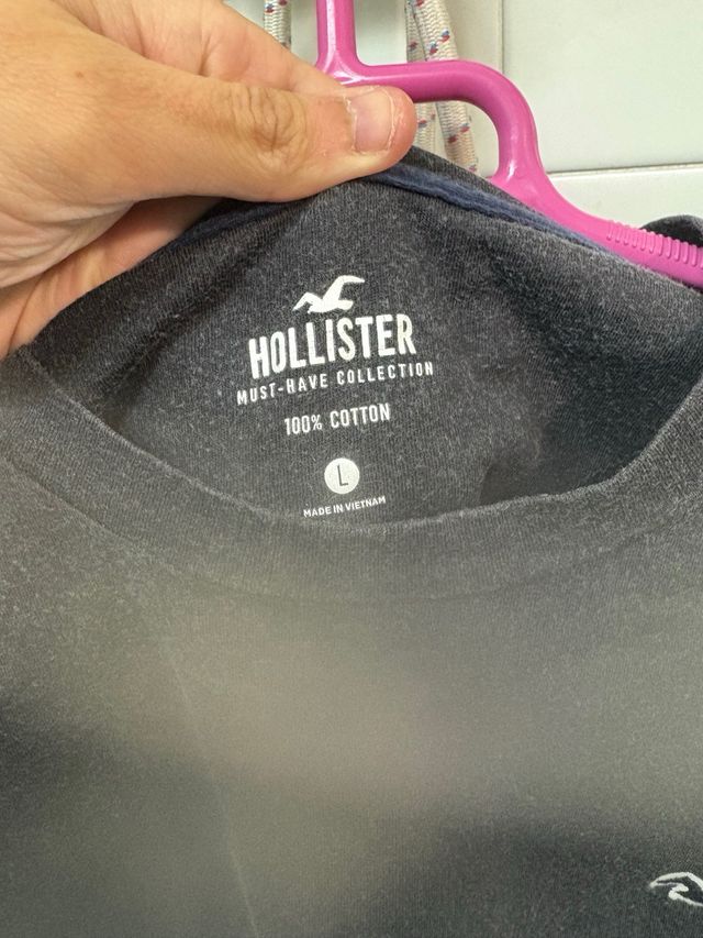 Camiseta Hollister Talla L Degradado