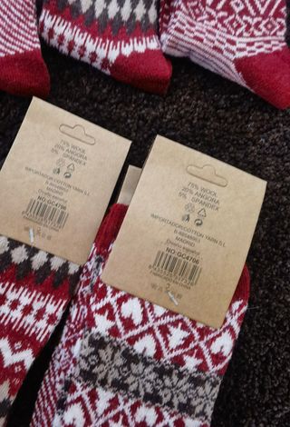 6 Pares Calcetines Lana Mujer Talla 35-40