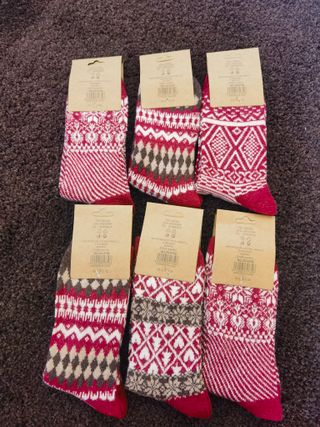 6 Pares Calcetines Lana Mujer Talla 35-40