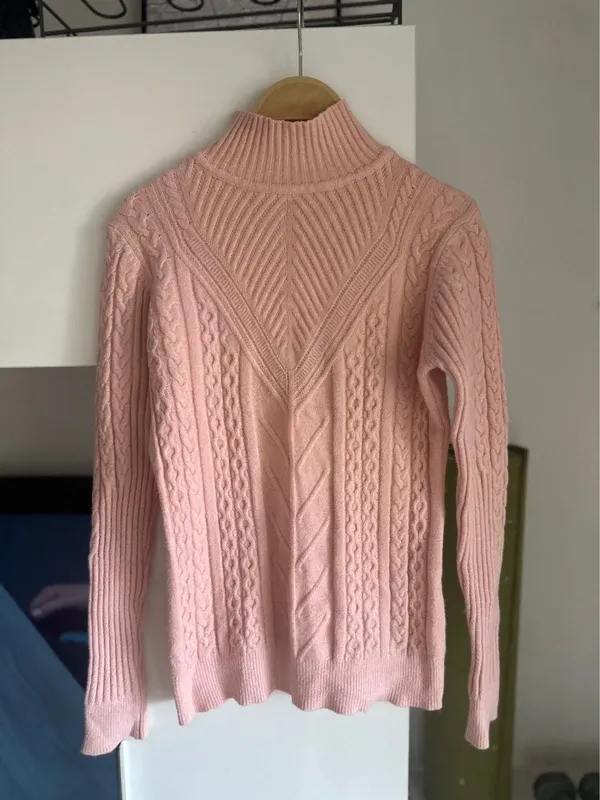 Jersey rosa cuello alto talla S-M