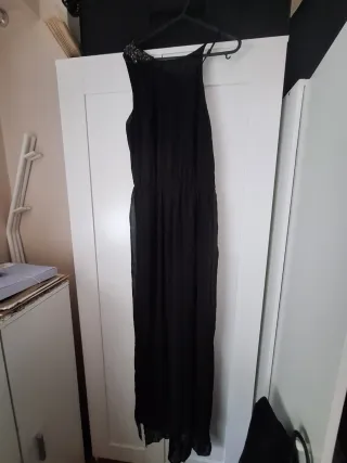 Vestido largo negro talla única