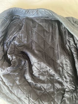 Giacca vintage in pelle nera