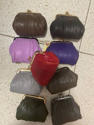 Monedero de cuero varios colores
