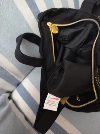 Borsa cotone nera e oro Cartorama