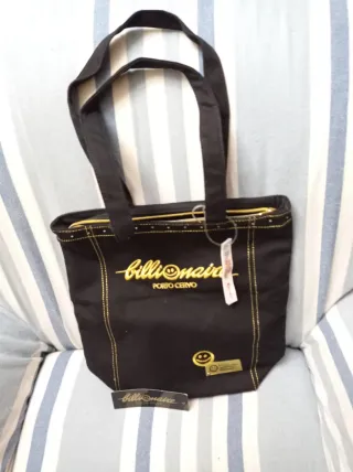 Borsa cotone nera e oro Cartorama