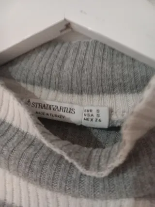 Jersey rayas gris y blanco Stradivarius