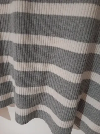 Jersey rayas gris y blanco Stradivarius