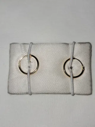 Aritos bebé y niña oro 18k