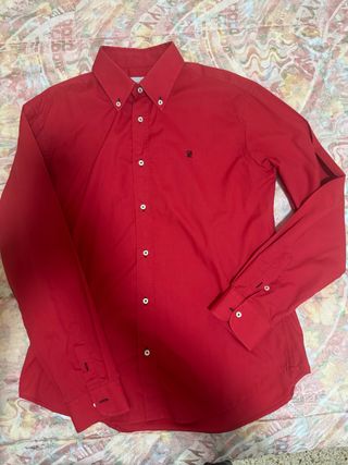 Camisa Carolina Herrera Algodón Talla L Roja
