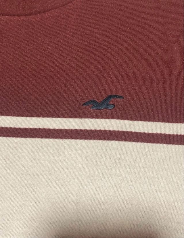 Camiseta Hollister de manga larga a rayas