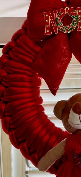 Ghirlanda Orsetto Teddy Rosso Noel