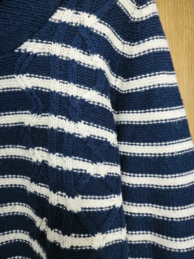 Jersey Boston Rayas Talla M Azul y Beige