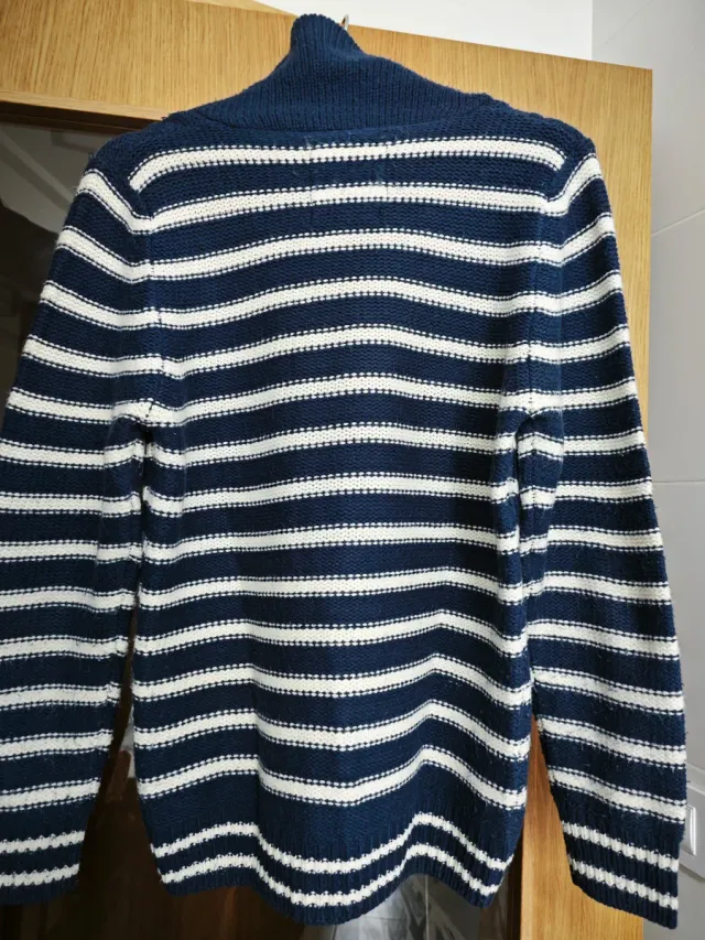 Jersey Boston Rayas Talla M Azul y Beige