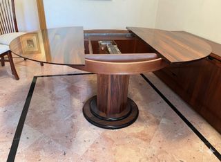 Mesa comedor extensible y 6 sillas madera maciza