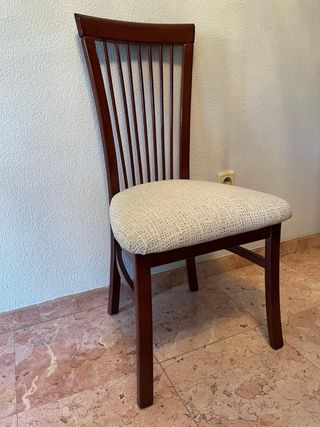 Mesa comedor extensible y 6 sillas madera maciza