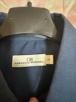 Camisa Carolina Herrera Algodón T-L Azul
