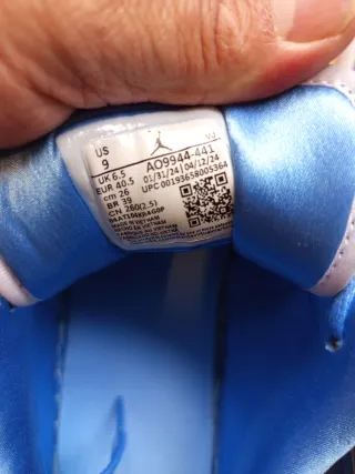 Zapatillas Nike Air Jordan 1 Azul y Blanco