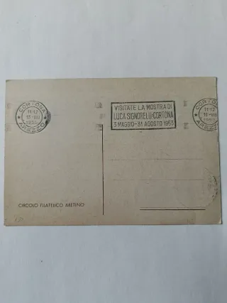 Cartolina postale e francobollo 1953