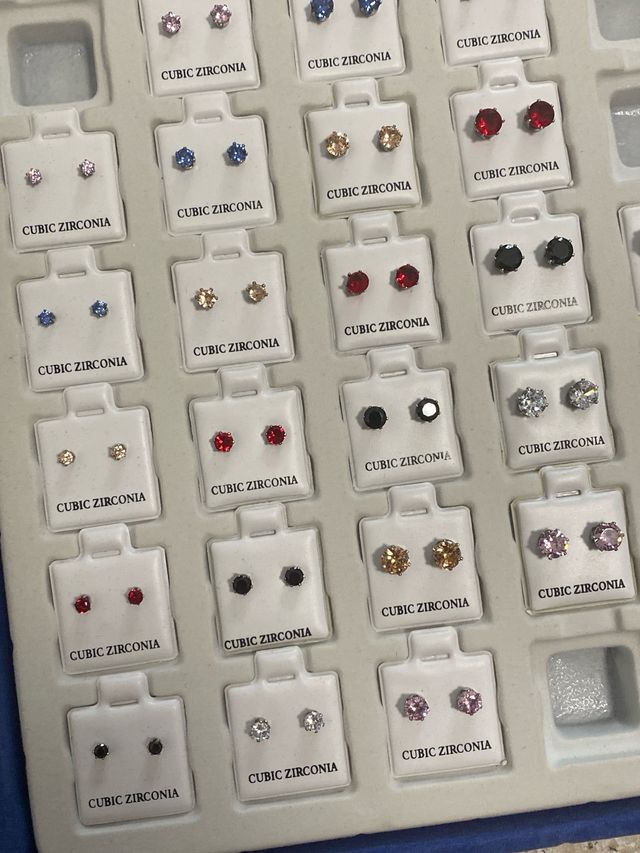 Pendientes Acero Inoxidable Piedras