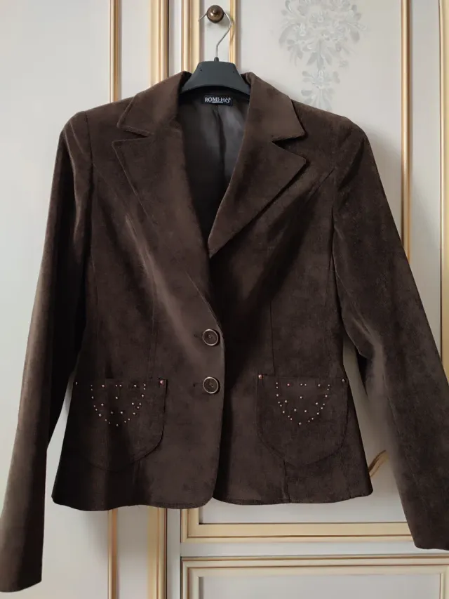 Giacca  ROMI-HO' velluto marrone t.44
