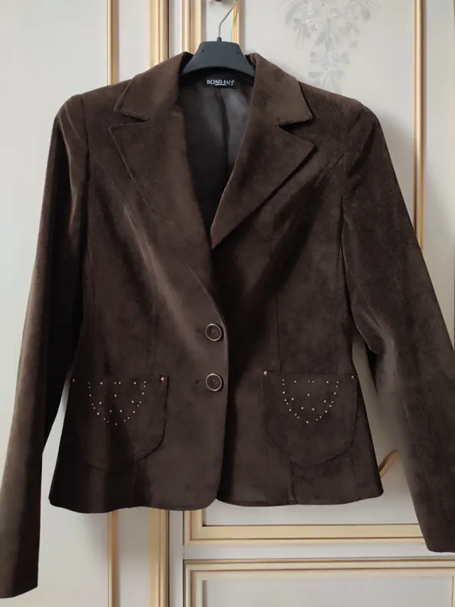 Giacca  ROMI-HO' velluto marrone t.44