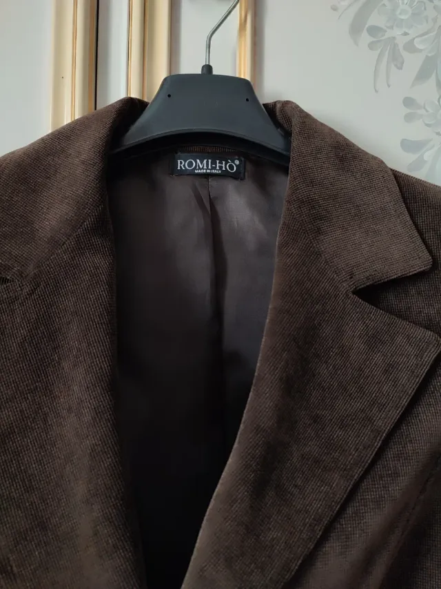 Giacca  ROMI-HO' velluto marrone t.44