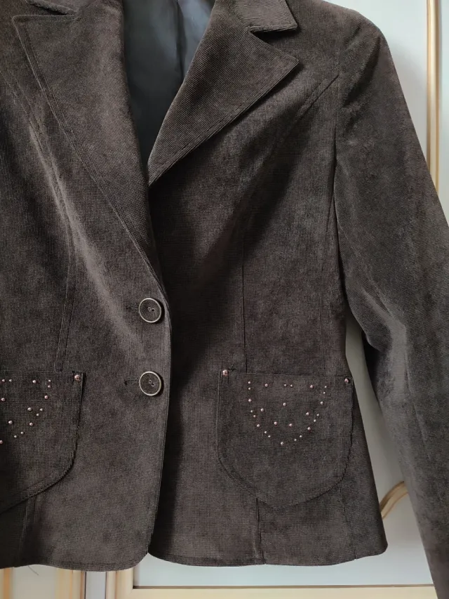 Giacca  ROMI-HO' velluto marrone t.44