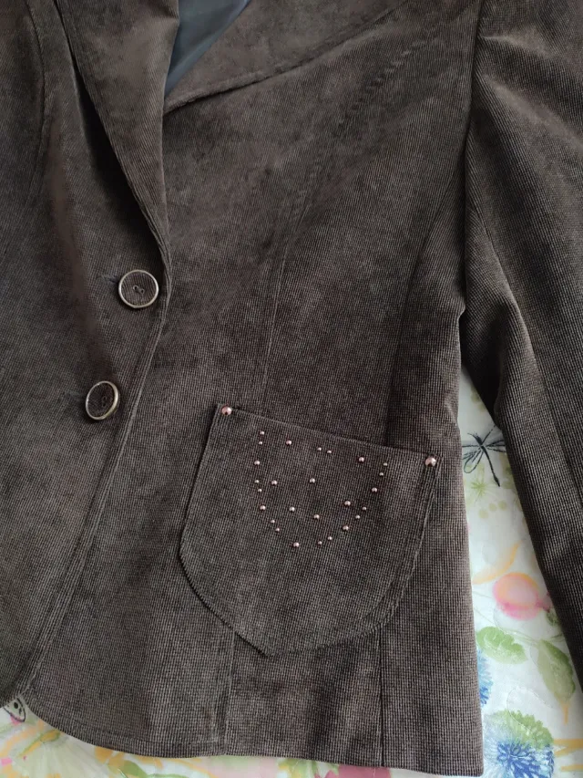 Giacca  ROMI-HO' velluto marrone t.44