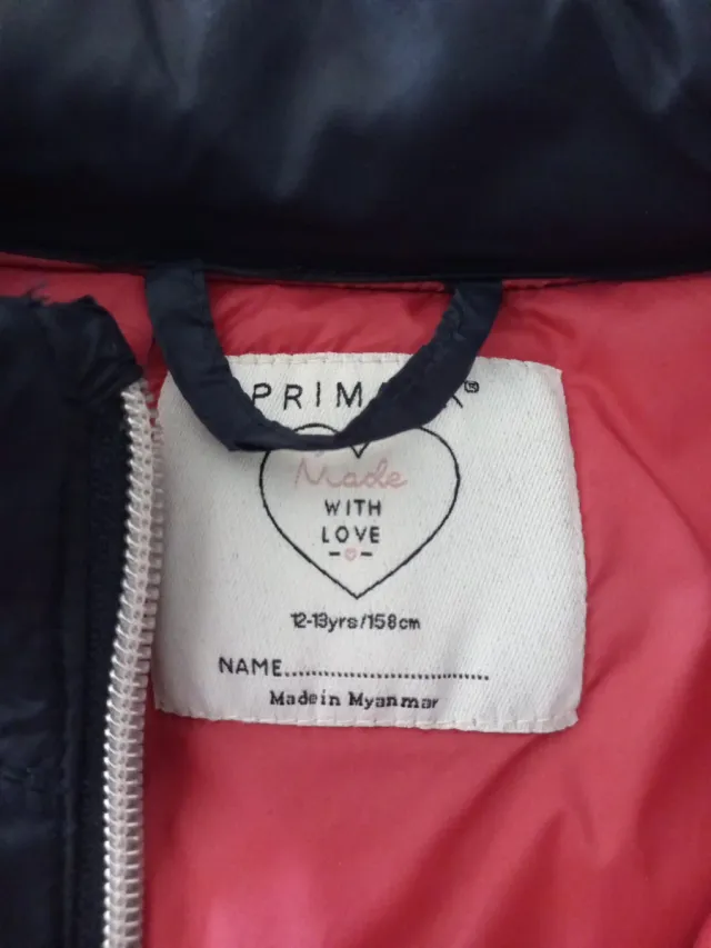 Cazadora niña azul y rosa