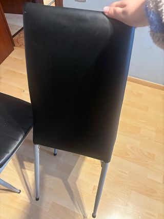 Sillas de comedor negras (2 unidades)