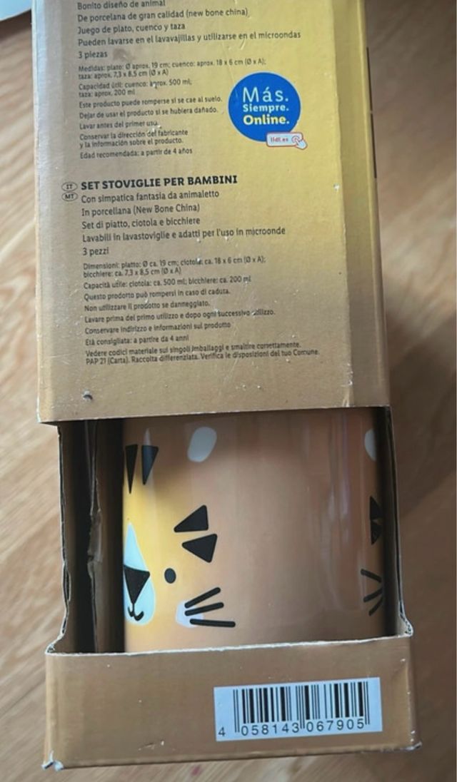 Set Vajilla Infantil Ernesto Animales 3 Piezas