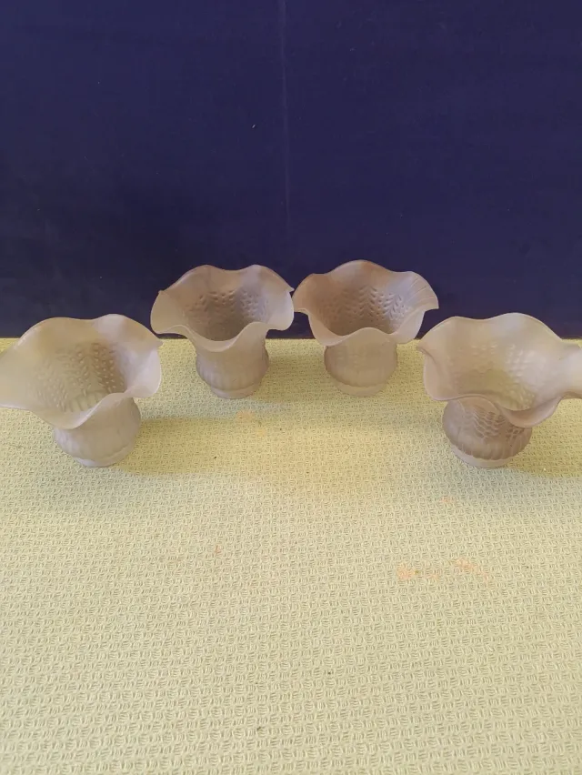 Paralumi in vetro a forma di petalo (4 pezzi)