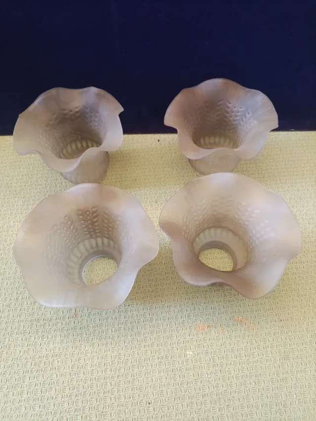 Paralumi in vetro a forma di petalo (4 pezzi)