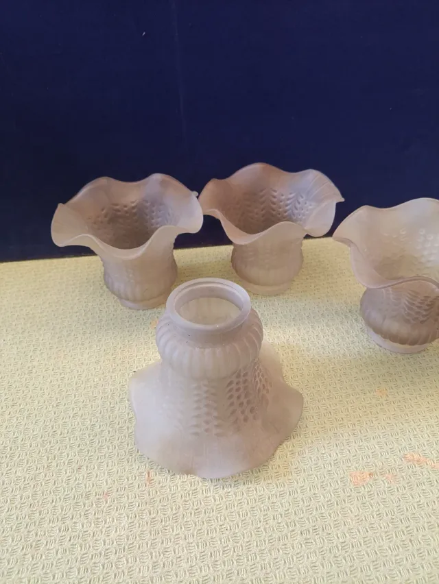 Paralumi in vetro a forma di petalo (4 pezzi)