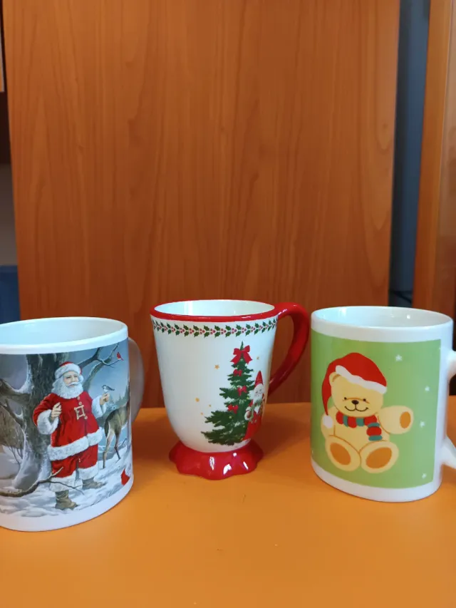 Set 3 Tazze Natalizie in Porcellana