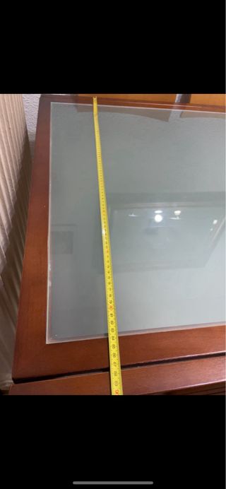 Mesa de salón alta extensible madera y cristal