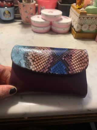 Portafoglio donna pelle multicolor viola