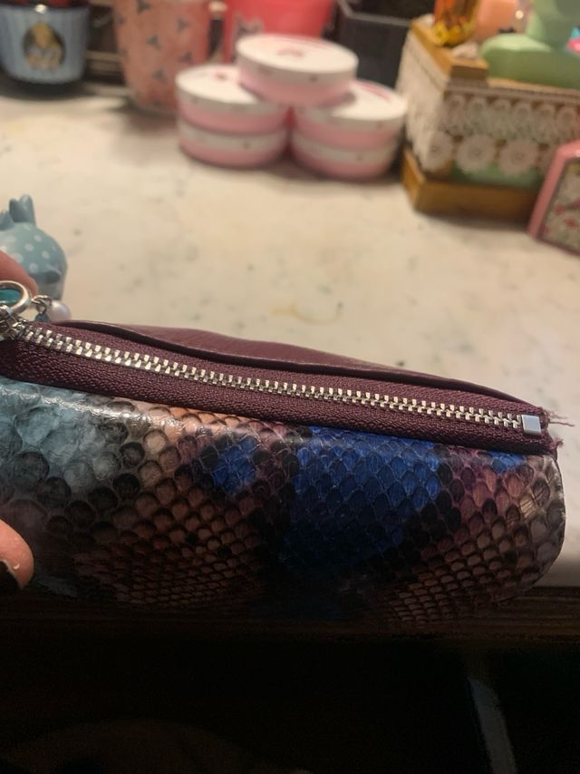 Portafoglio donna pelle multicolor viola