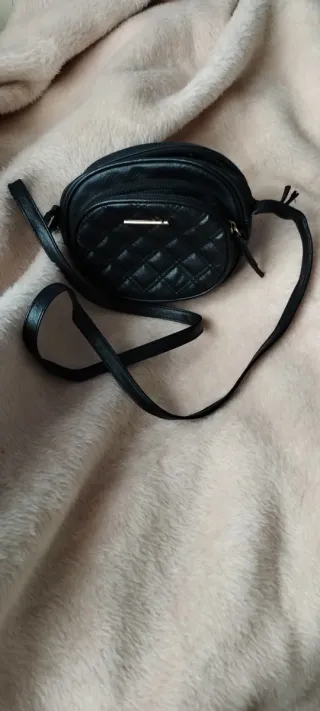 Bolso piel bandolera negro