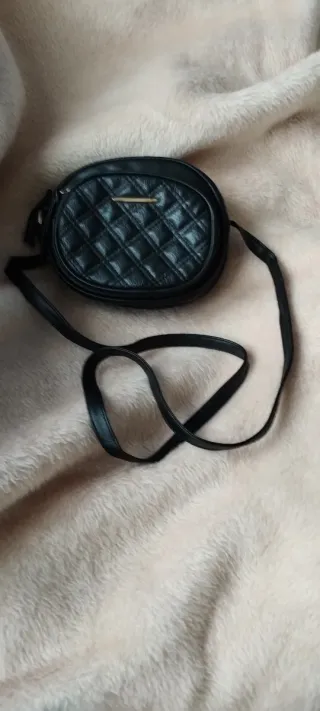 Bolso piel bandolera negro