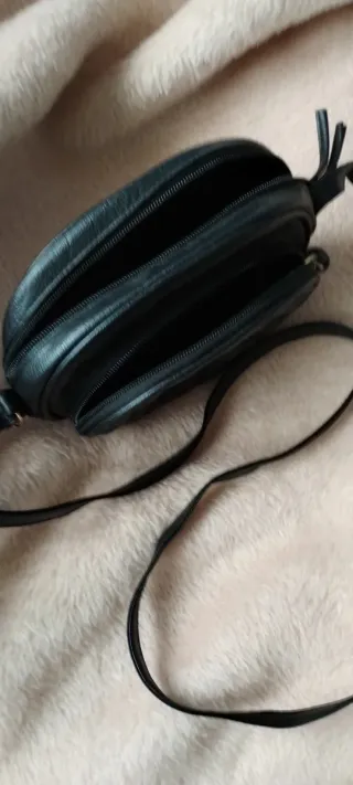 Bolso piel bandolera negro