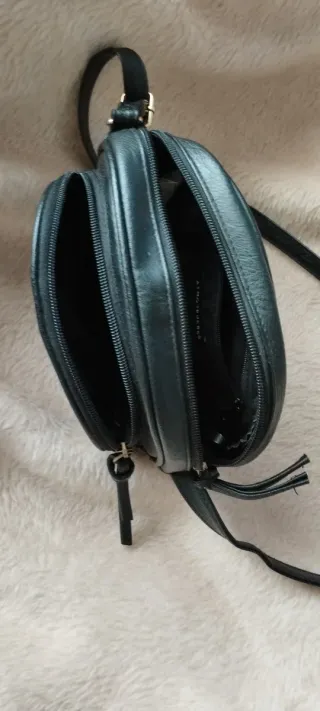 Bolso piel bandolera negro