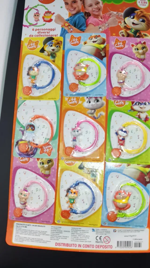 Bracciale 44 gatti 1bustina