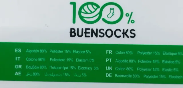 Lote 6 pares calcetines BUENSOCKS Talla 35-40