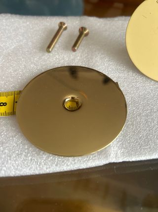 Placa embellecedora cerradura latón 7cm