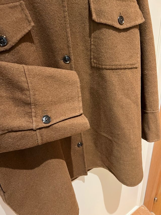 Sobrecamisa de lana oversize de Mango Talla L