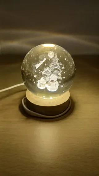 Lampada a sfera in cristallo