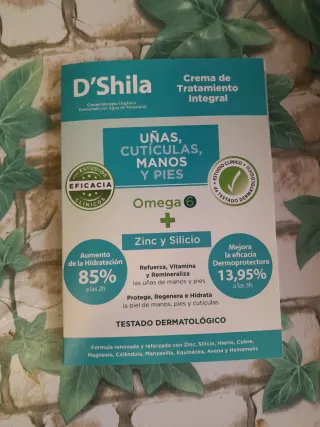 Crema D'Shila Uñas, Cutículas, Manos y Pies